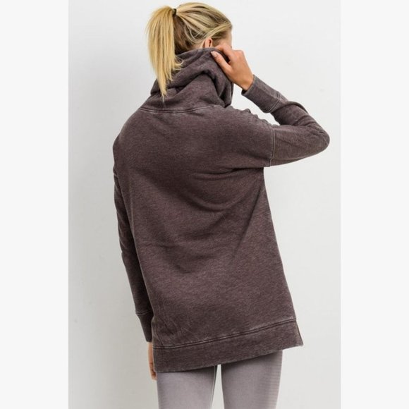 (NWT) Mineral Wash Cowl Neck Sweater - Picture 8 of 9